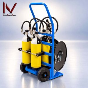 SPASCIANI RC4603 | ترولی هوای تنفسی چهار سیلندر اسپاسیانیسیستم تنفسی هوای تازه غیرکمکی.